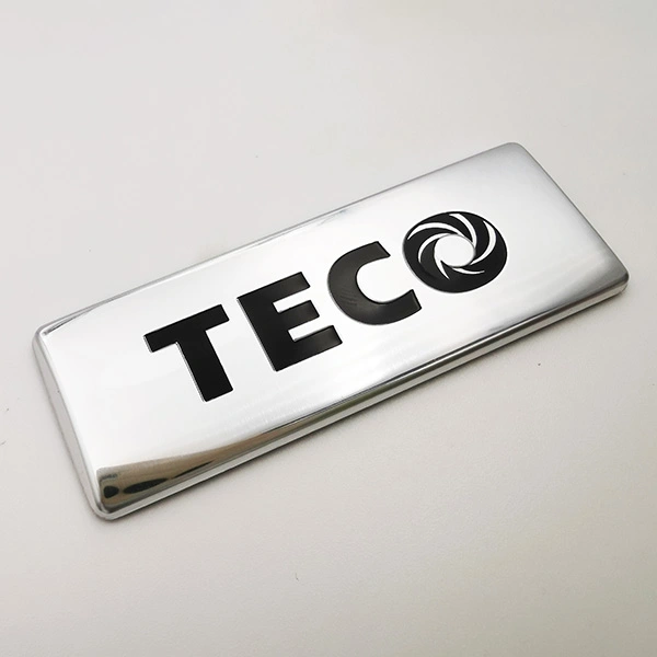 Placa de nombre de logotipo de metal