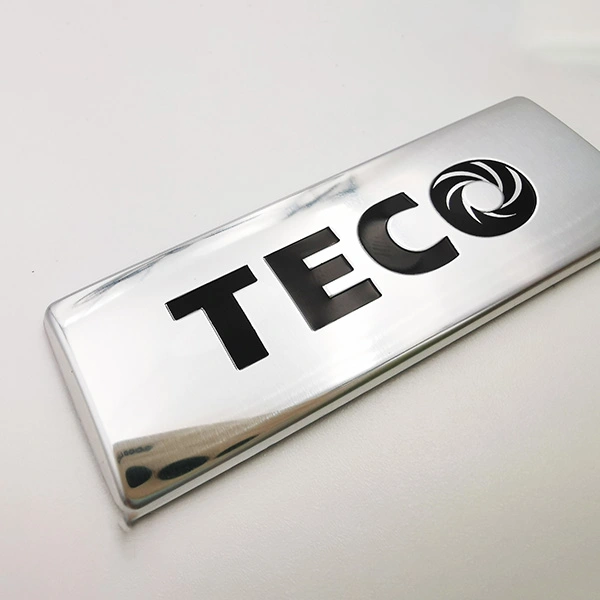 Placa de nombre de logotipo de metal