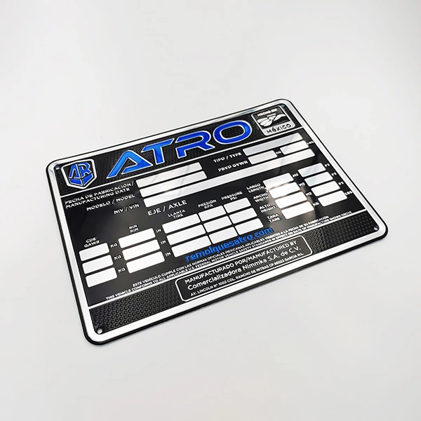 Marca de aluminio de marca de la empresa