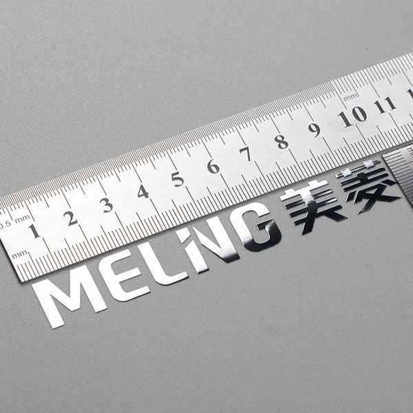 Pegatinas metálicas personalizables Logotipo resistente al calor brillante de níquel