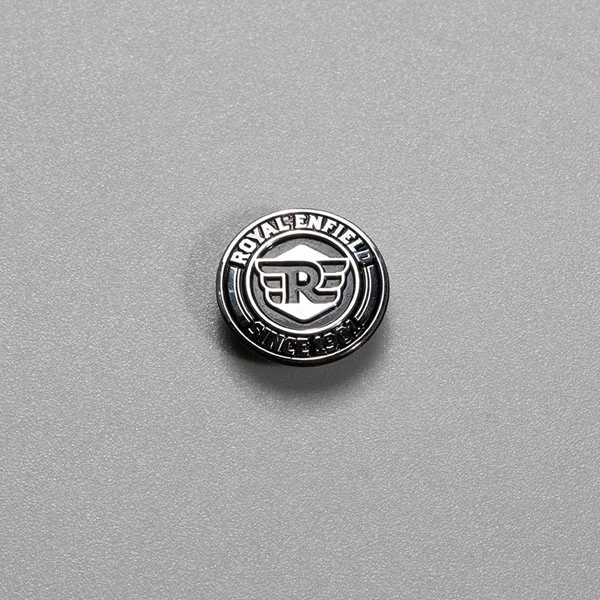 Insignia de calcomanía con logotipo de níquel en relieve 3D de marca de lujo