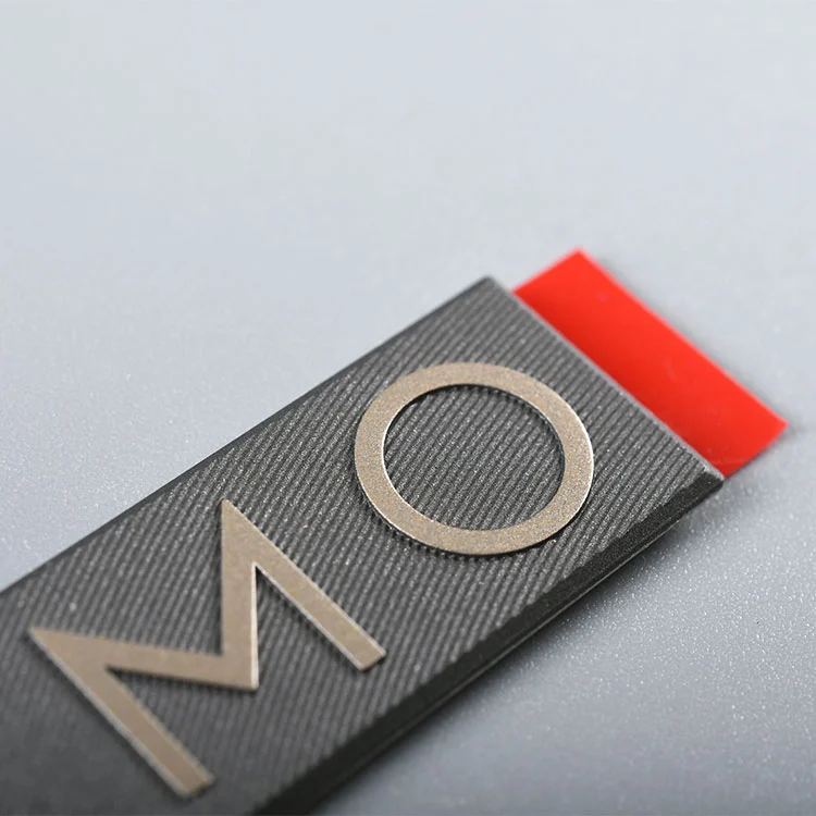 Etiqueta de logotipo de etiqueta de metal de níquel electroformado