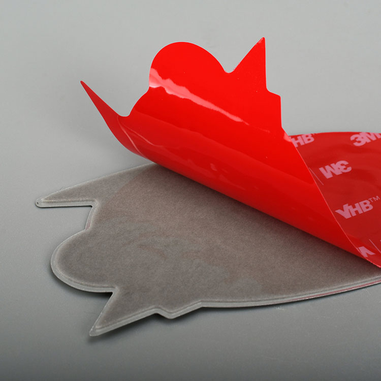 Pegatina de aluminio plateado impreso