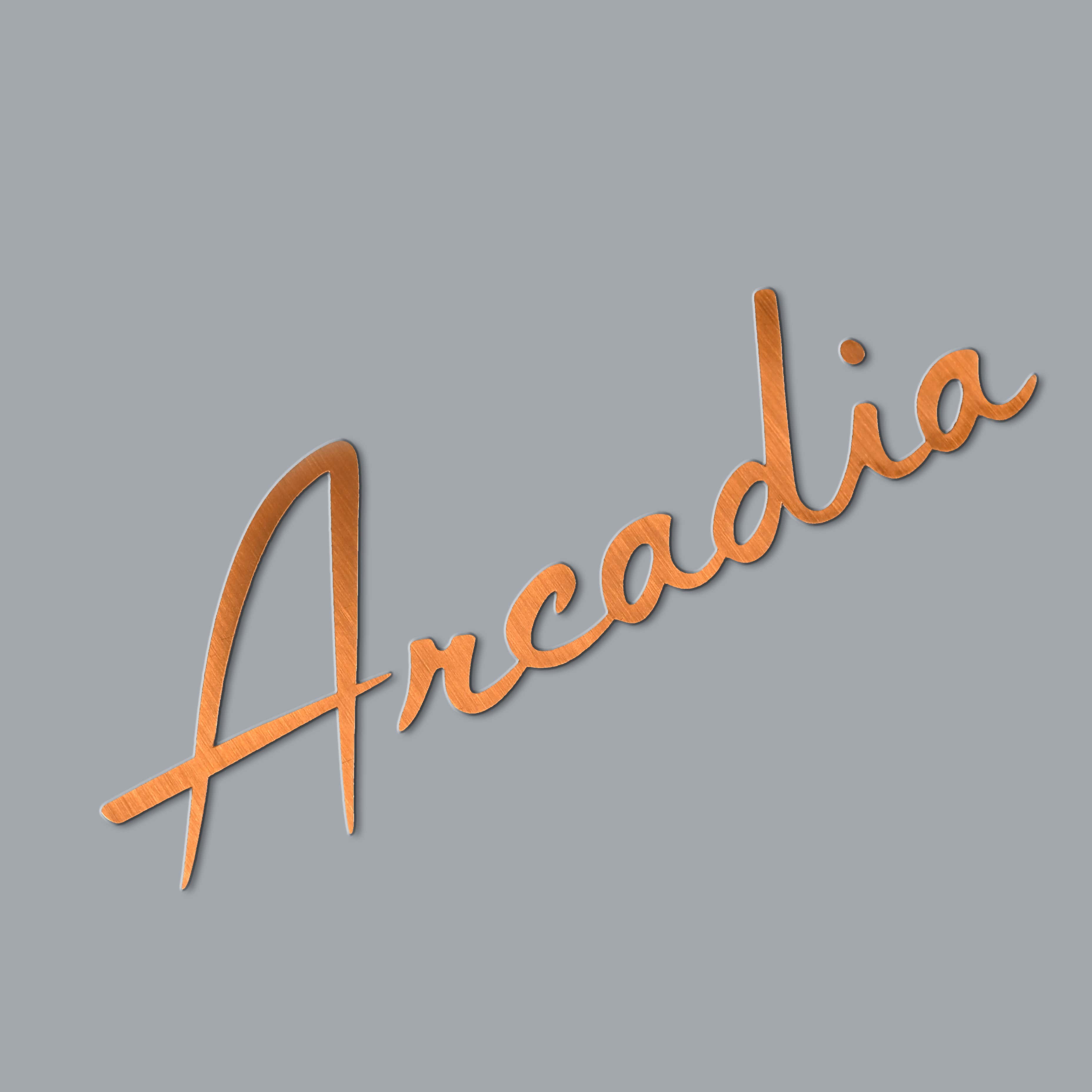 Logotipo de electroformado adhesivo de níquel en relieve