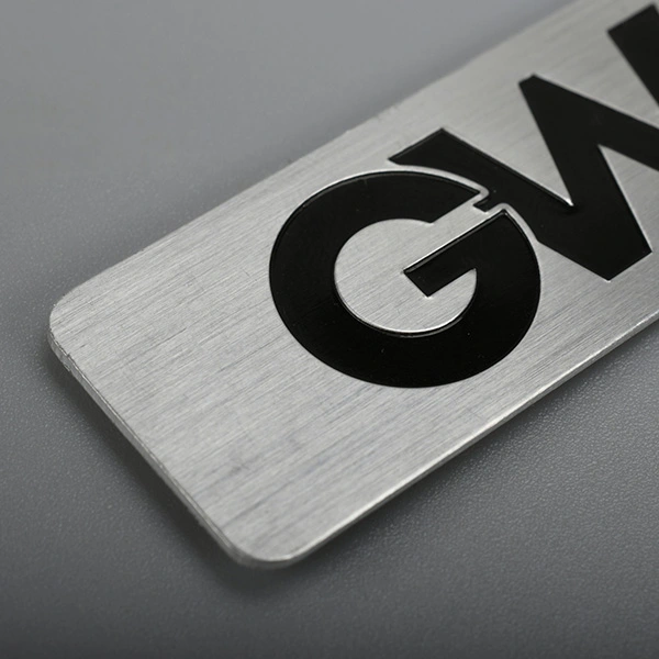 Etiqueta de aluminio de insignia de metal