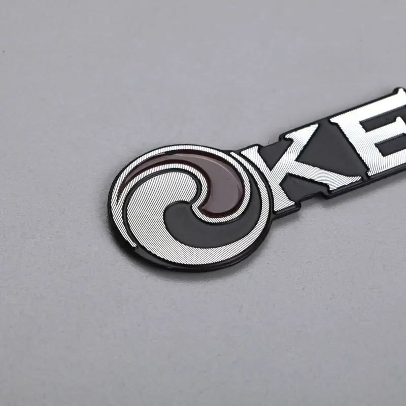 Etiqueta de aluminio 3D