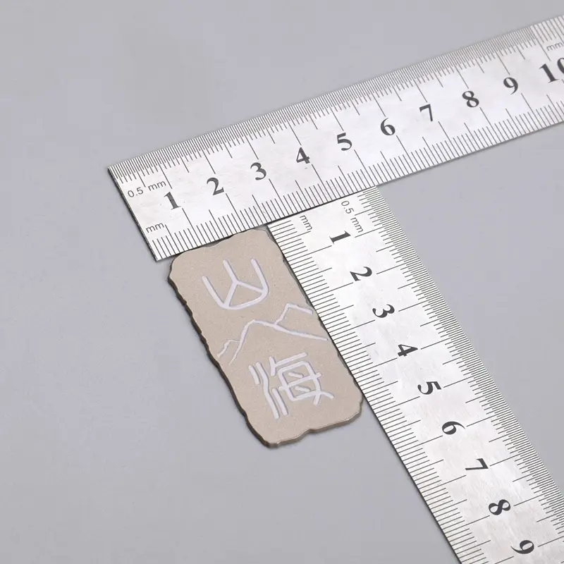 Etiqueta de metal de níquel electroformado cepillado 3D