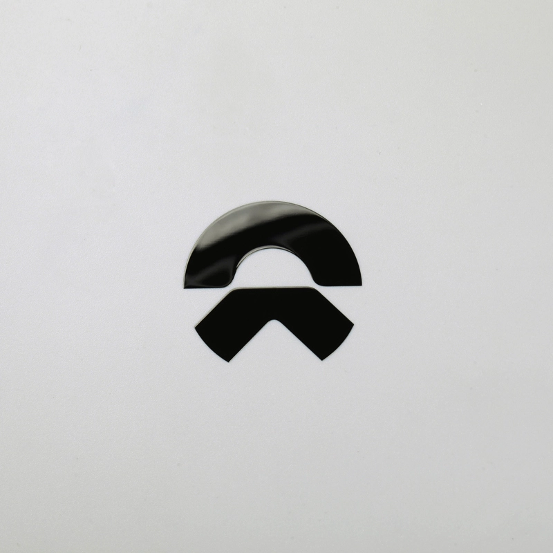 Etiqueta engomada de níquel 3D, logotipo del emblema del coche negro cromado