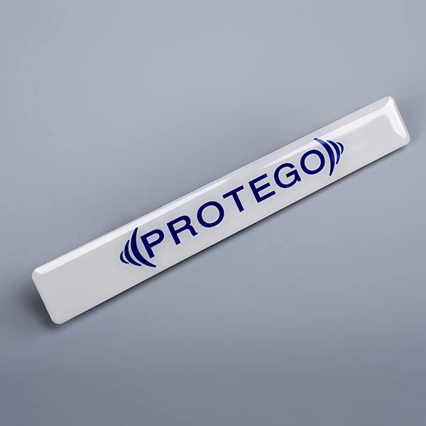 Etiqueta engomada de cristal de resina epoxi con impresión elevada redonda epoxi con logotipo de etiqueta de cúpula 3d