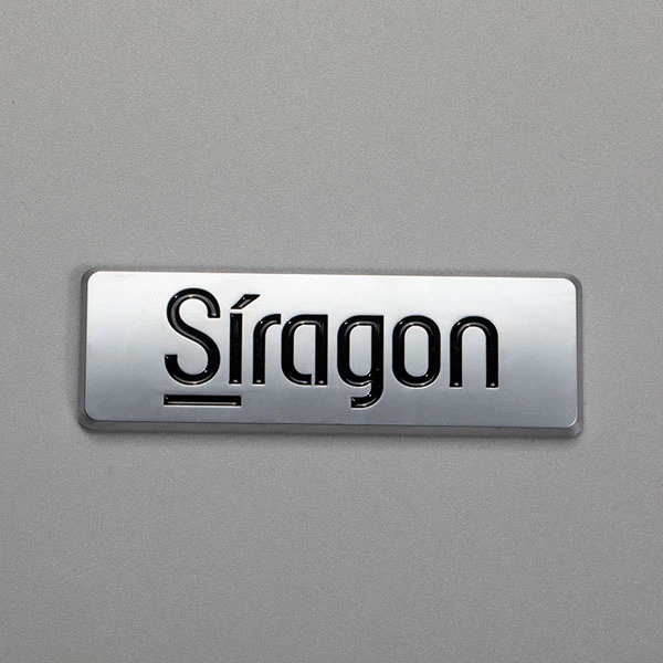 Etiqueta de marca de electrodomésticos con insignia elevada 3D de ABS cromado mate personalizada