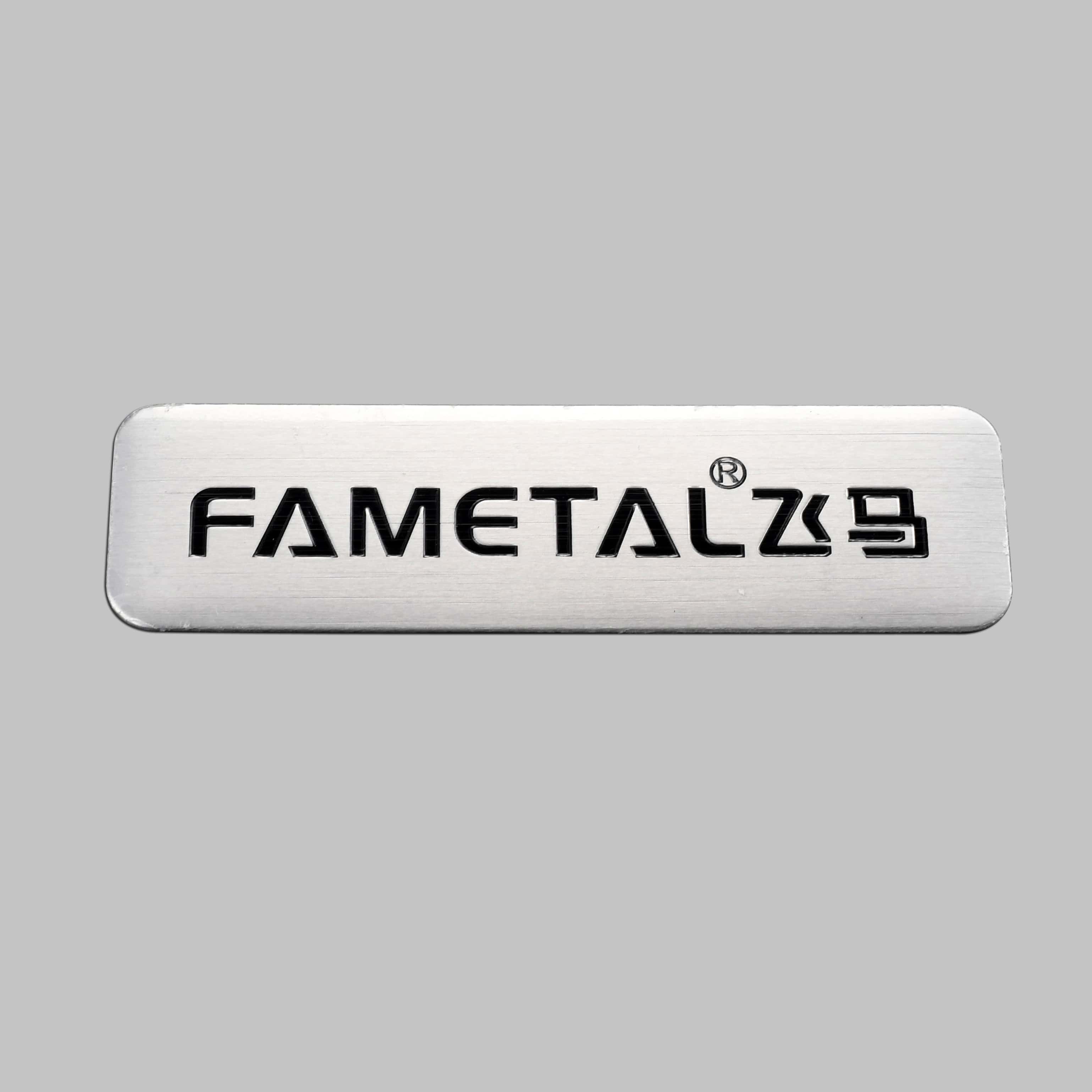 Etiqueta de equipo de aluminio