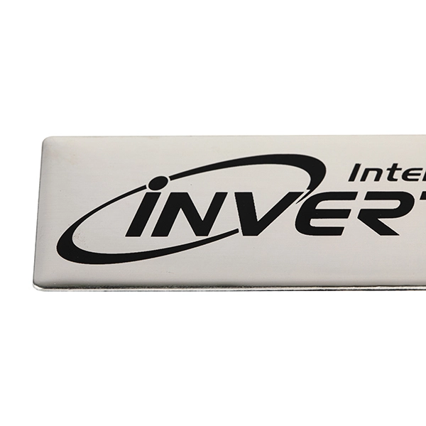 Marca de letrero con logotipo de aluminio