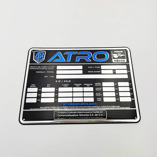 Marca de aluminio de marca de la empresa