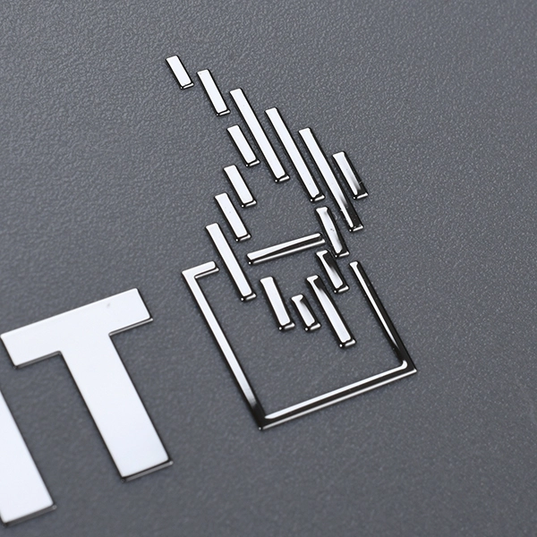 Etiqueta de logotipo 3D