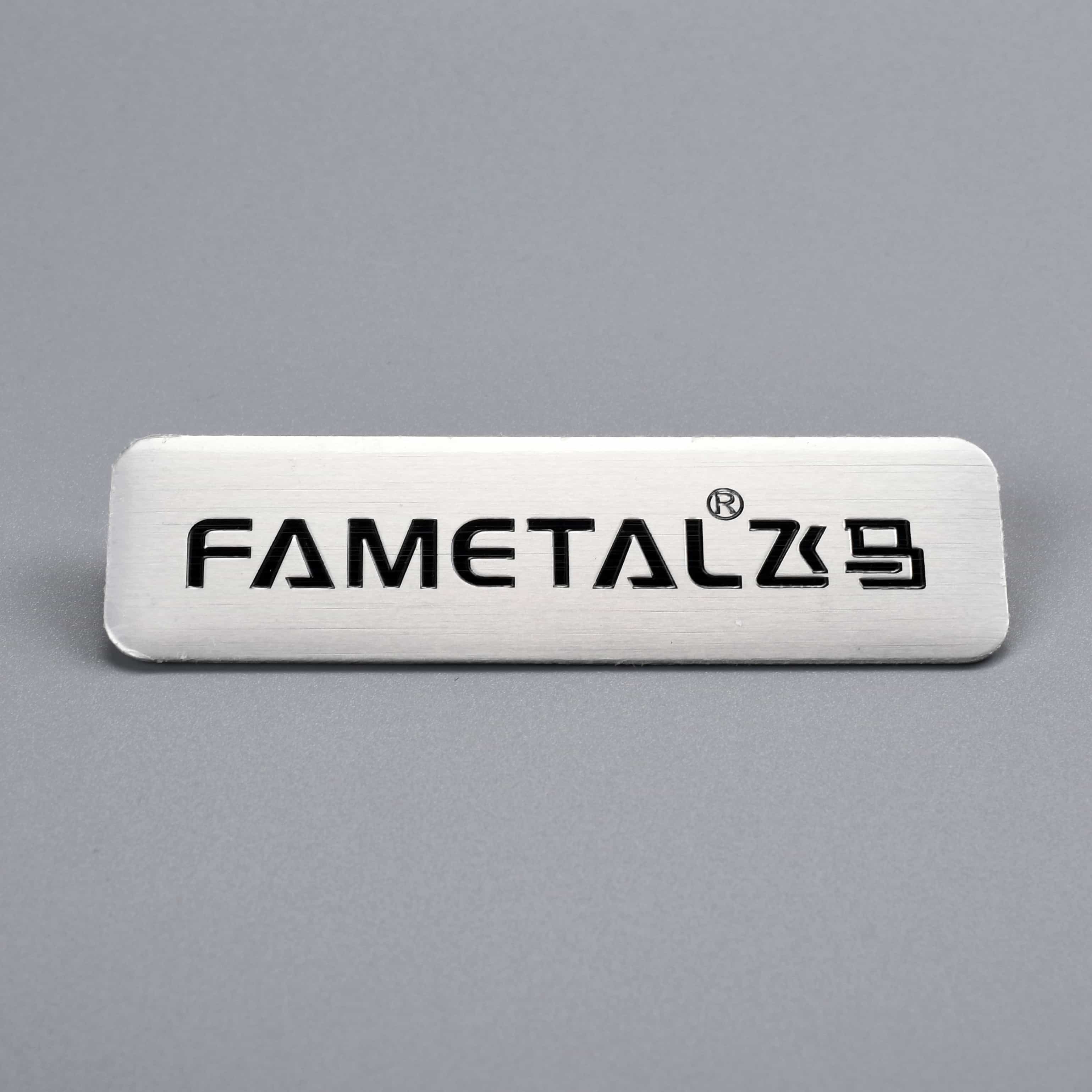 Etiqueta de equipo de aluminio