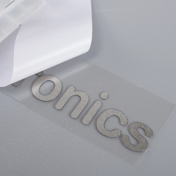 Etiqueta engomada del logotipo 3D