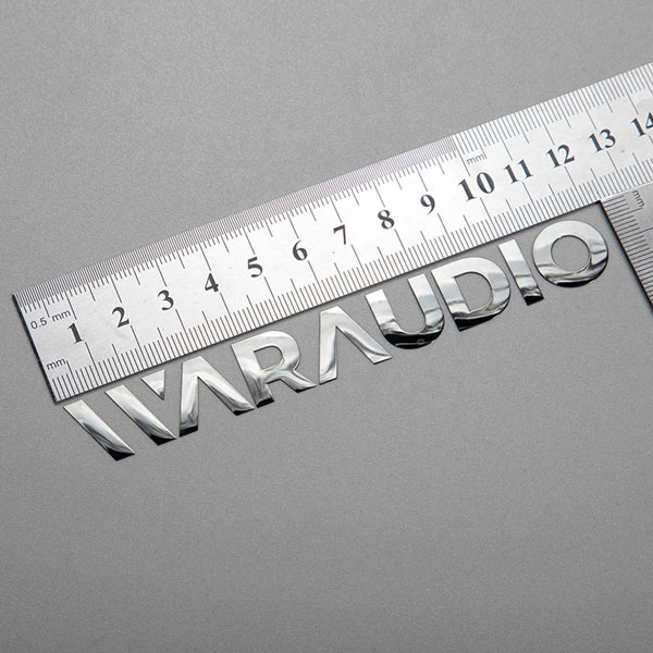 Logotipo de níquel de metal electroformado