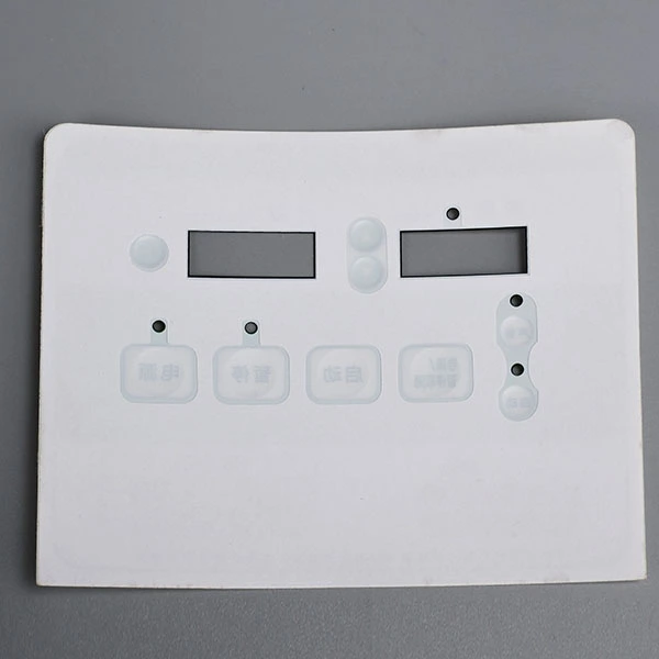 Etiqueta engomada del panel de control frontal