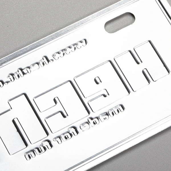 Placas de identificación de metal de aluminio