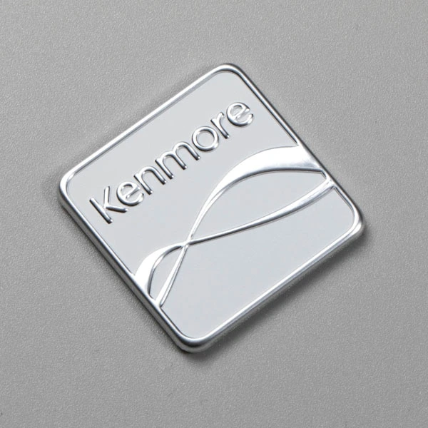 Etiqueta de logotipo de aluminio