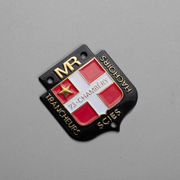 Etiqueta adhesiva con logotipo de metal de níquel 3D 3M