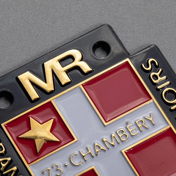 Etiqueta adhesiva con logotipo de metal de níquel 3D 3M