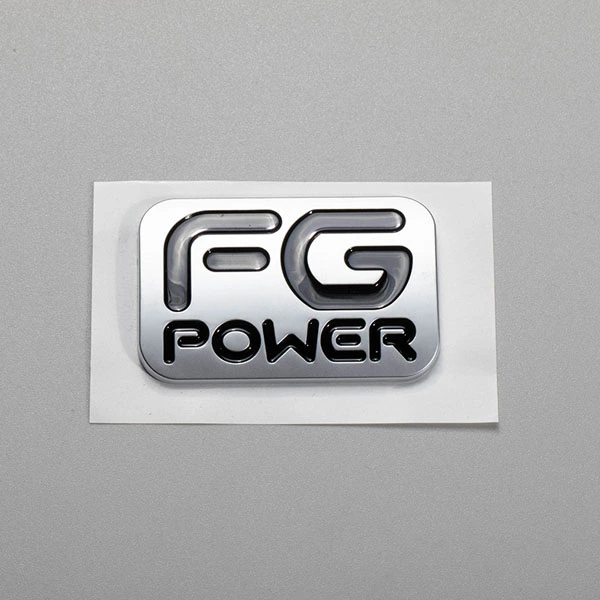 Diseño personalizado, placa de identificación de coche electrochapada cromada de plástico Abs, logotipo, letra plana, emblema de insignia de coche 3d mate