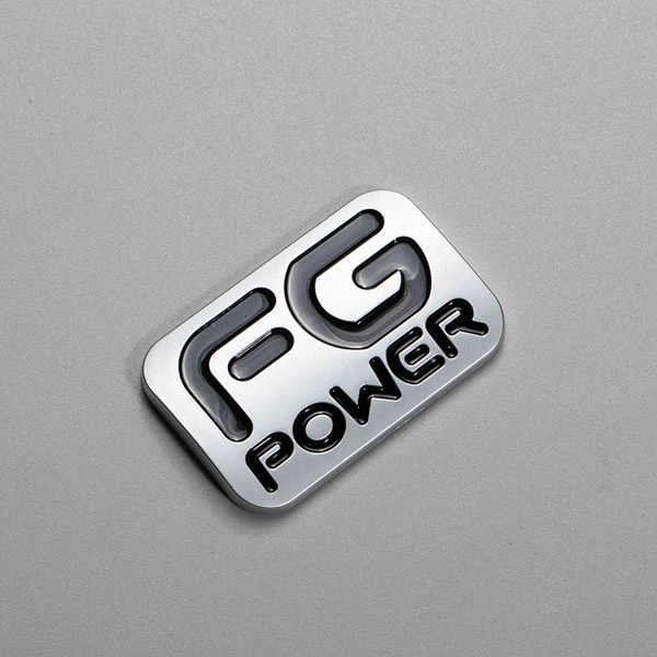 Diseño personalizado, placa de identificación de coche electrochapada cromada de plástico Abs, logotipo, letra plana, emblema de insignia de coche 3d mate