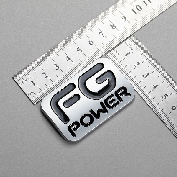 Diseño personalizado, placa de identificación de coche electrochapada cromada de plástico Abs, logotipo, letra plana, emblema de insignia de coche 3d mate