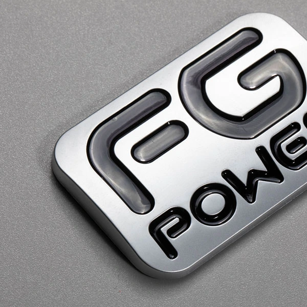 Diseño personalizado, placa de identificación de coche electrochapada cromada de plástico Abs, logotipo, letra plana, emblema de insignia de coche 3d mate
