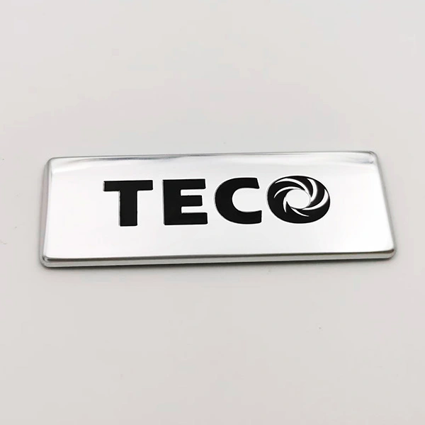 Placa de nombre de logotipo de metal