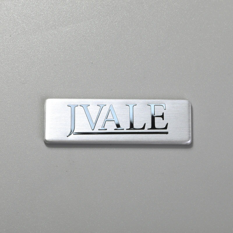 Adhesivos con logotipo de marca de aluminio para equipos