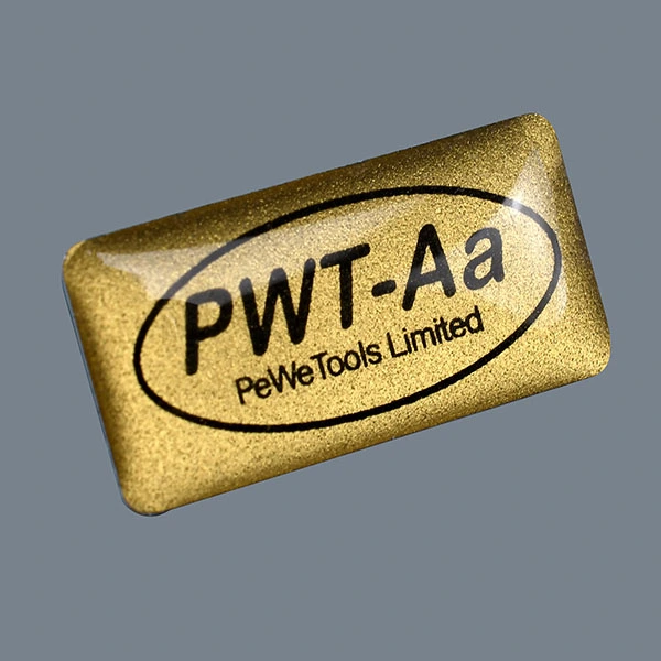 Etiqueta engomada de epoxy impresa personalizada Adhesivo fuerte de alta calidad Etiquetas engomadas de epoxy de la resina de la bóveda 3D suave