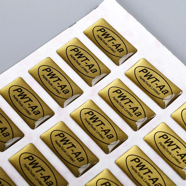 Etiqueta engomada de epoxy impresa personalizada Adhesivo fuerte de alta calidad Etiquetas engomadas de epoxy de la resina de la bóveda 3D suave