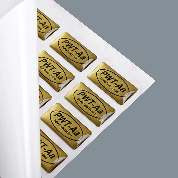 Etiqueta engomada de epoxy impresa personalizada Adhesivo fuerte de alta calidad Etiquetas engomadas de epoxy de la resina de la bóveda 3D suave