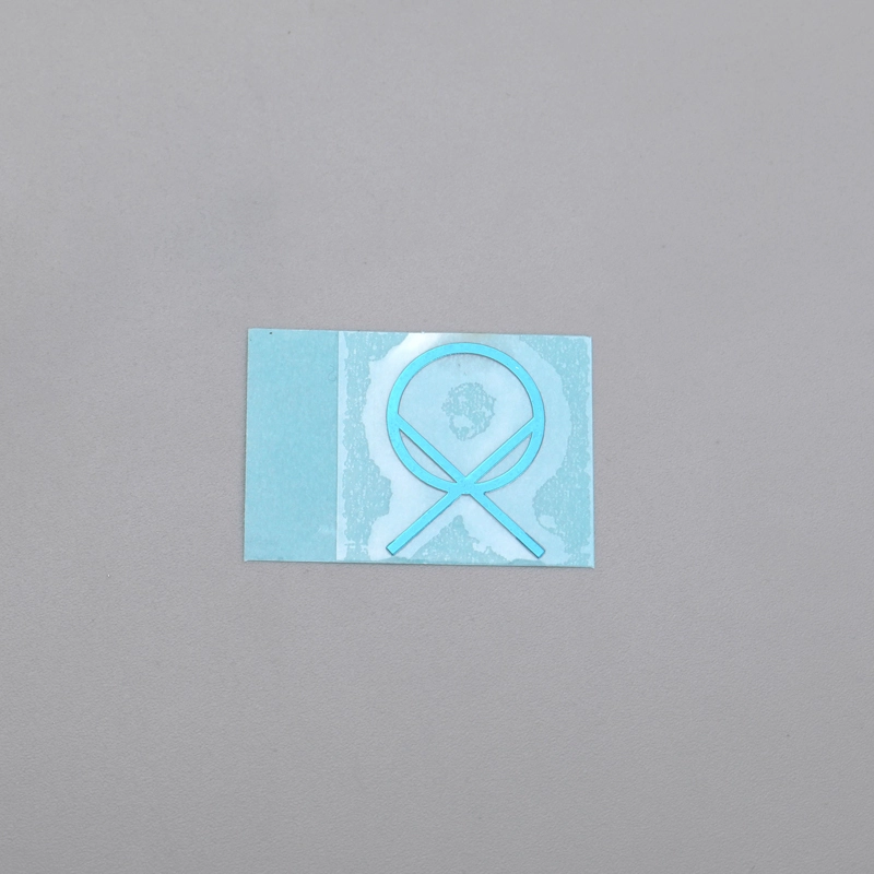 Letrero de etiqueta de níquel de color azul cromado personalizado