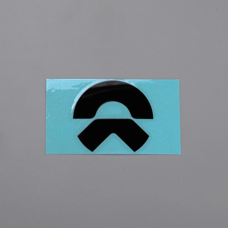 Etiqueta engomada de níquel 3D, logotipo del emblema del coche negro cromado