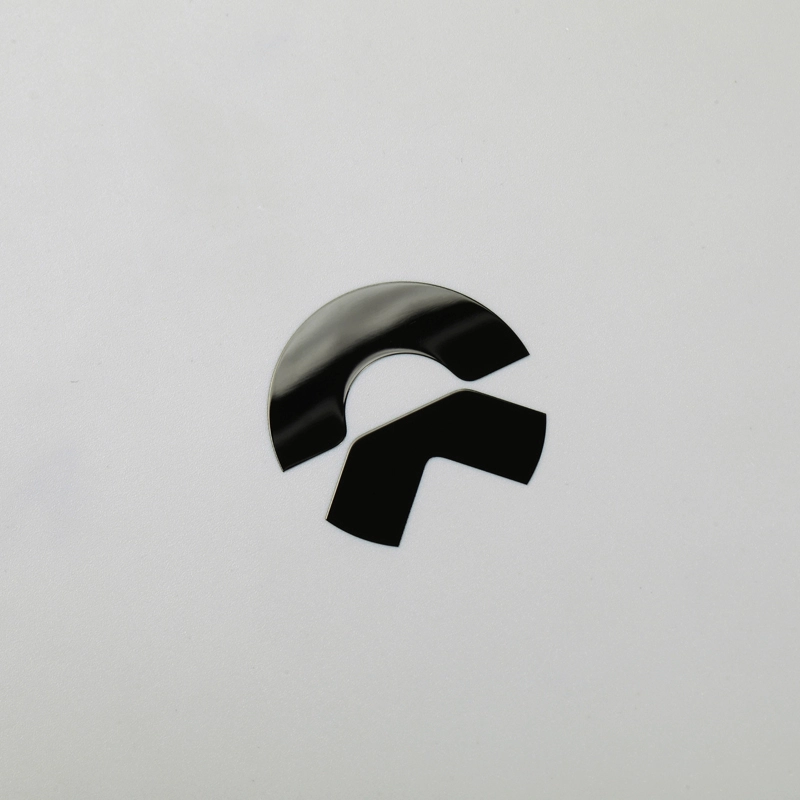 Etiqueta engomada de níquel 3D, logotipo del emblema del coche negro cromado