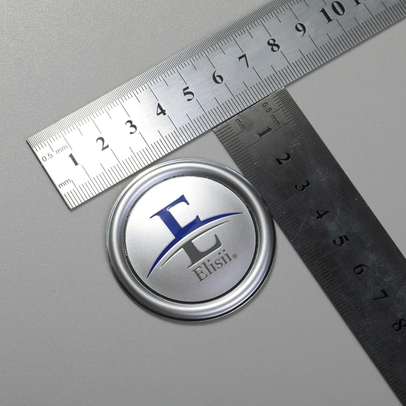Etiqueta de aluminio Logotipo personalizado Adhesivo en relieve 3d