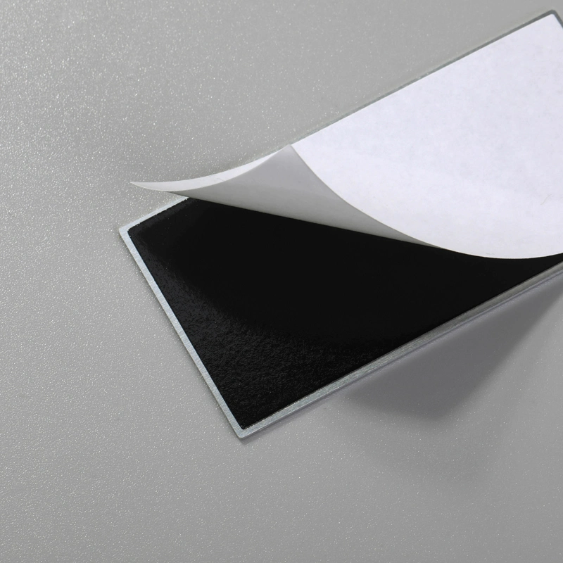 Etiqueta de aluminio en relieve adhesiva con logotipo de metal ecológico