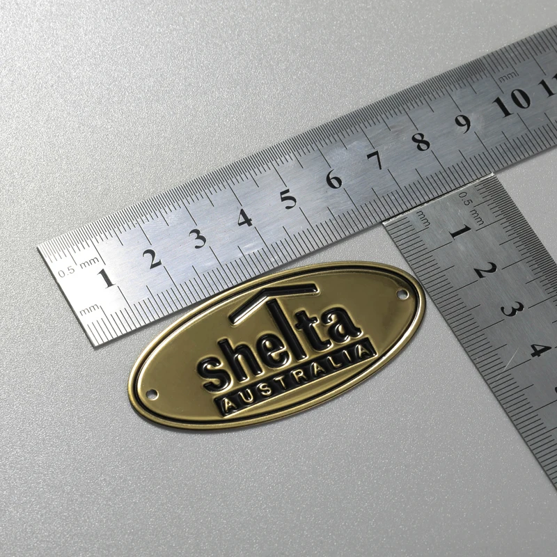 Placa de identificación personalizada Acero inoxidable Aluminio Latón Logotipo