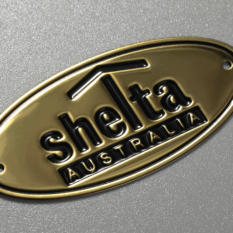 Placa de identificación personalizada Acero inoxidable Aluminio Latón Logotipo