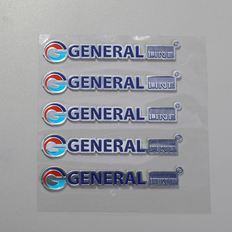 Placa de identificación con logotipo en relieve de aluminio para refrigerador