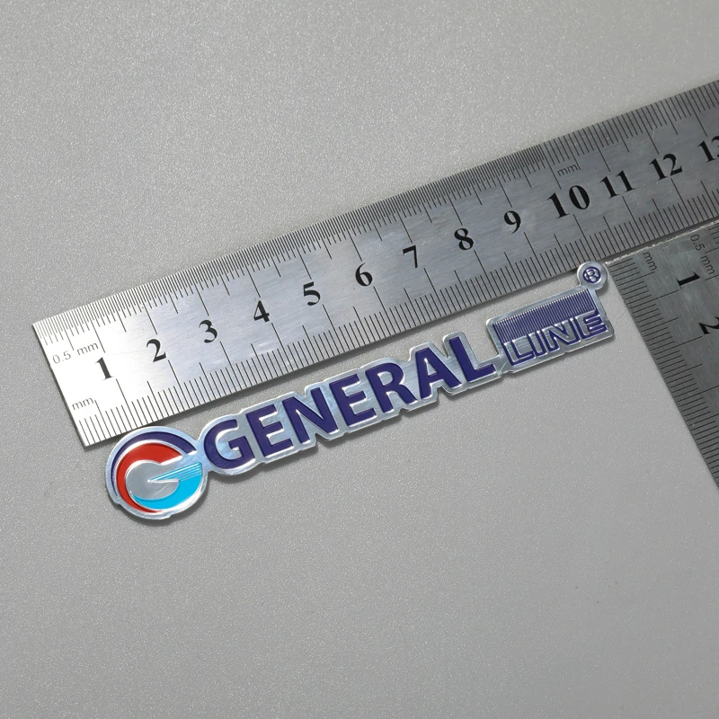Placa de identificación con logotipo en relieve de aluminio para refrigerador
